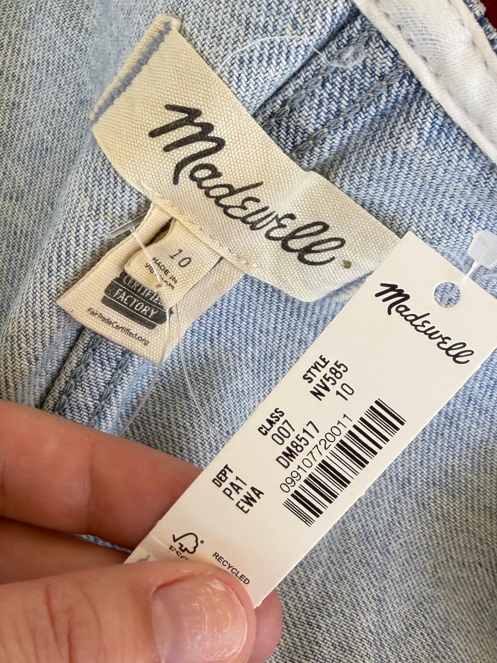 Madewell Denim scoop neck cutaway denim vest in edmonson wash super stretch NWT - Picture 7 of 7
